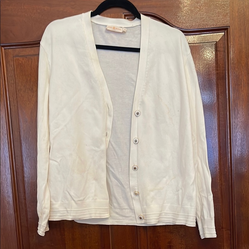 Tory Burch Cream Cardigan Sweater